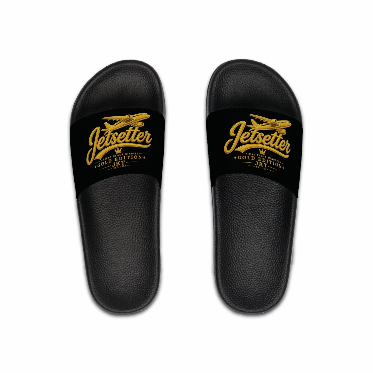 Men's Slide Sandals, Jetsetter Gold Edition Juskay Footwear
