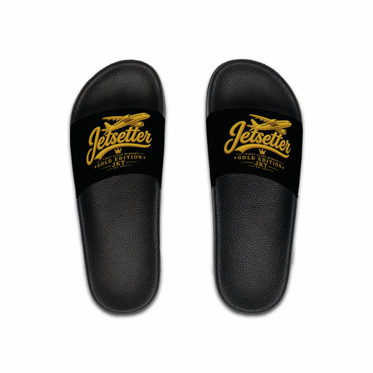 Men's Slide Sandals, Jetsetter Gold Edition Juskay Footwear
