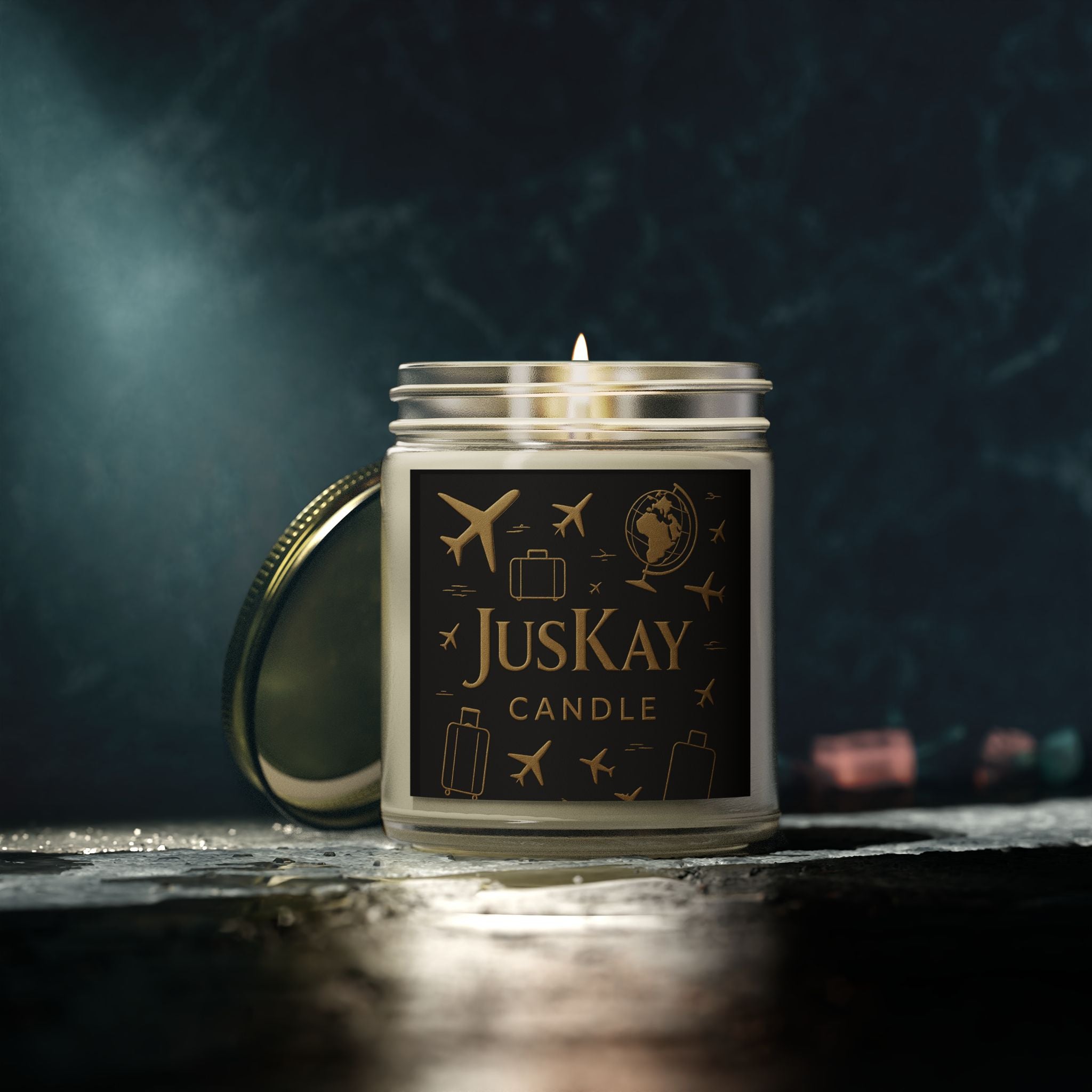Travel Scented Candles, Coconut Apricot Wax