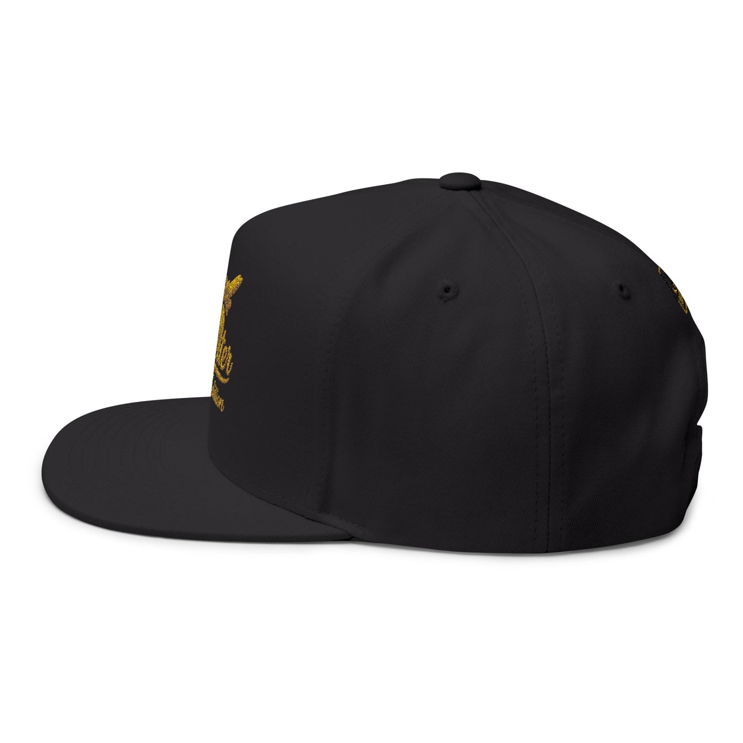 Jetsetter | Gold Edition | Flat Bill Cap - Embroidered Travel Hat