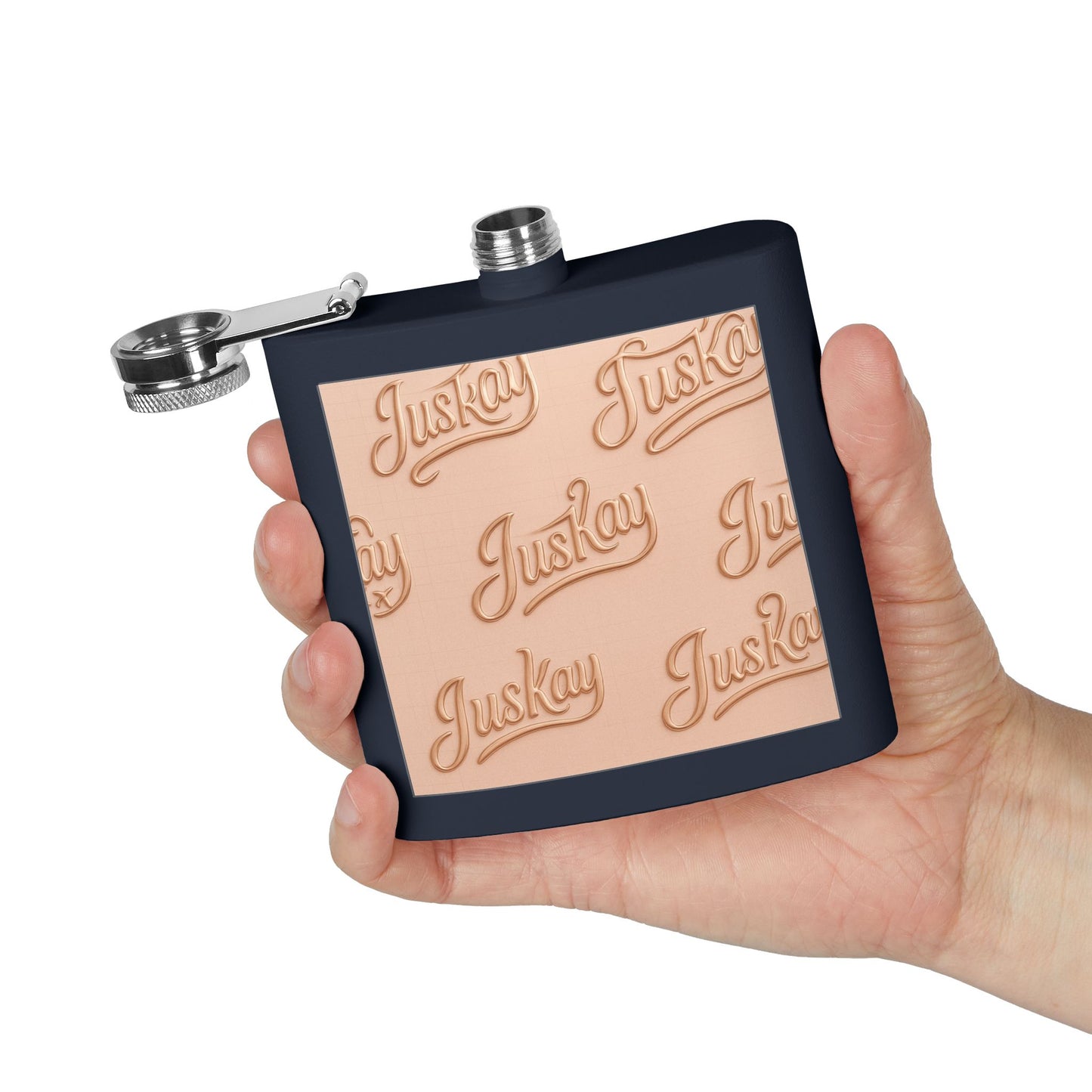 Stainless Steel Flask 6oz Luxe Pattern | JusKay Design