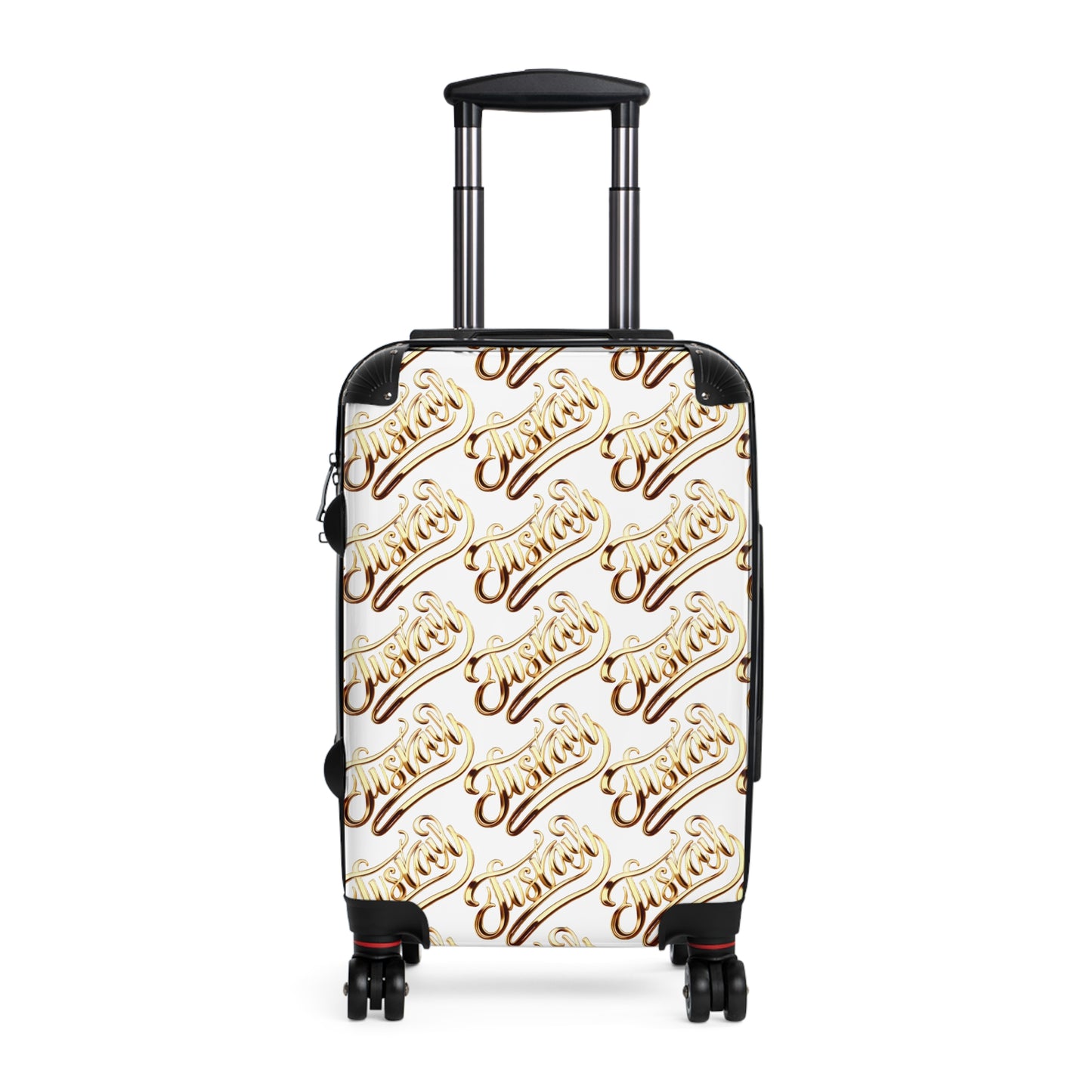 Suitcase with Luxe 'JusKay' Script Pattern — Travel Luggage