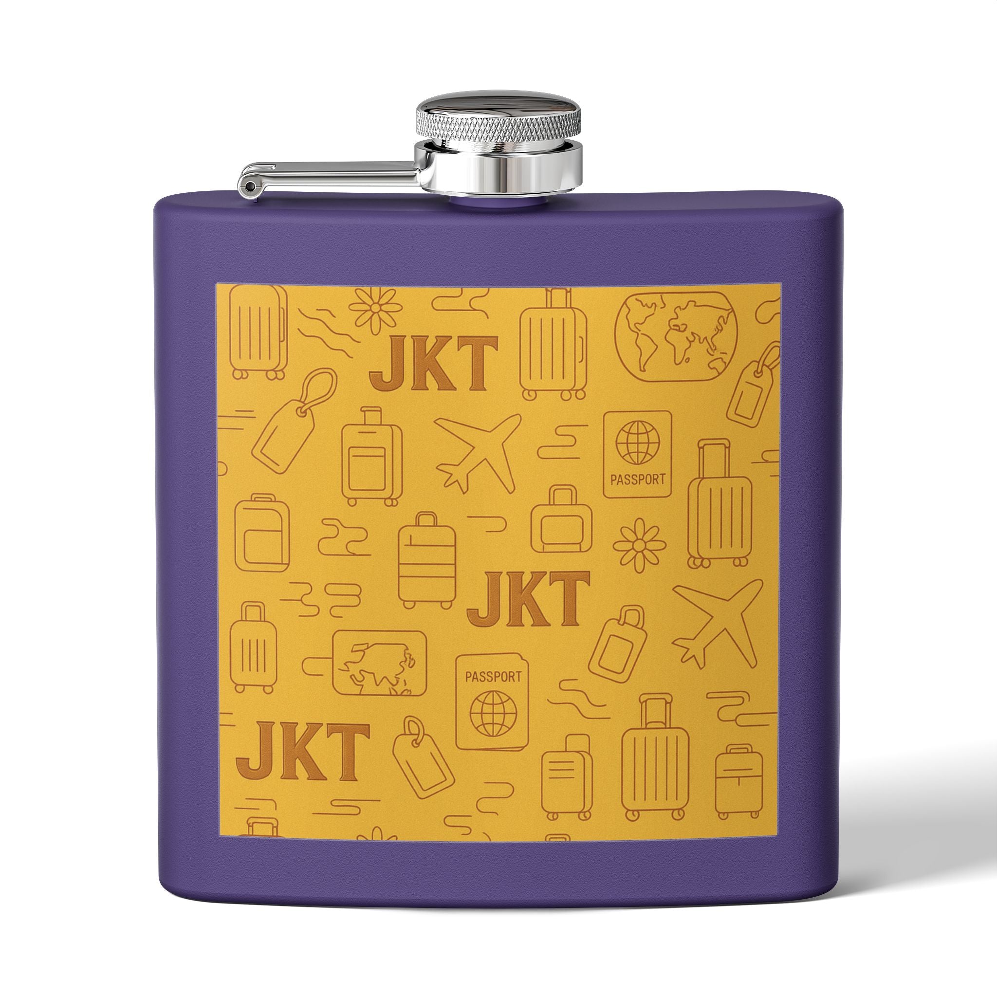 Stainless Steel Flask, 6oz - JusKay Design