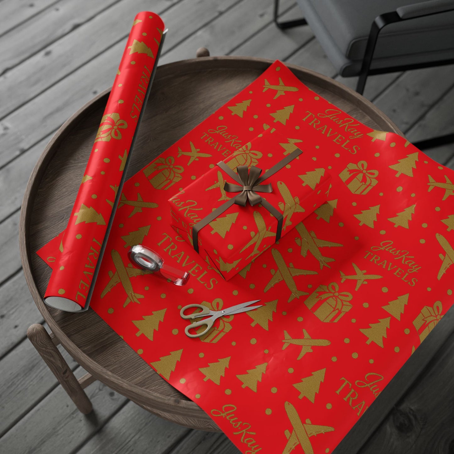 Christmas | Holiday Wrapping Paper | JusKay Travels Design