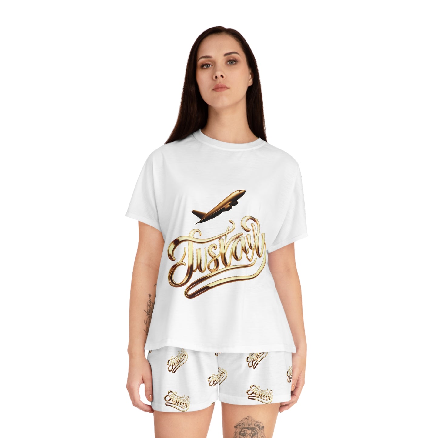 Stylish Women's Luxe Pattern Short Pajama Set | JusKay Design