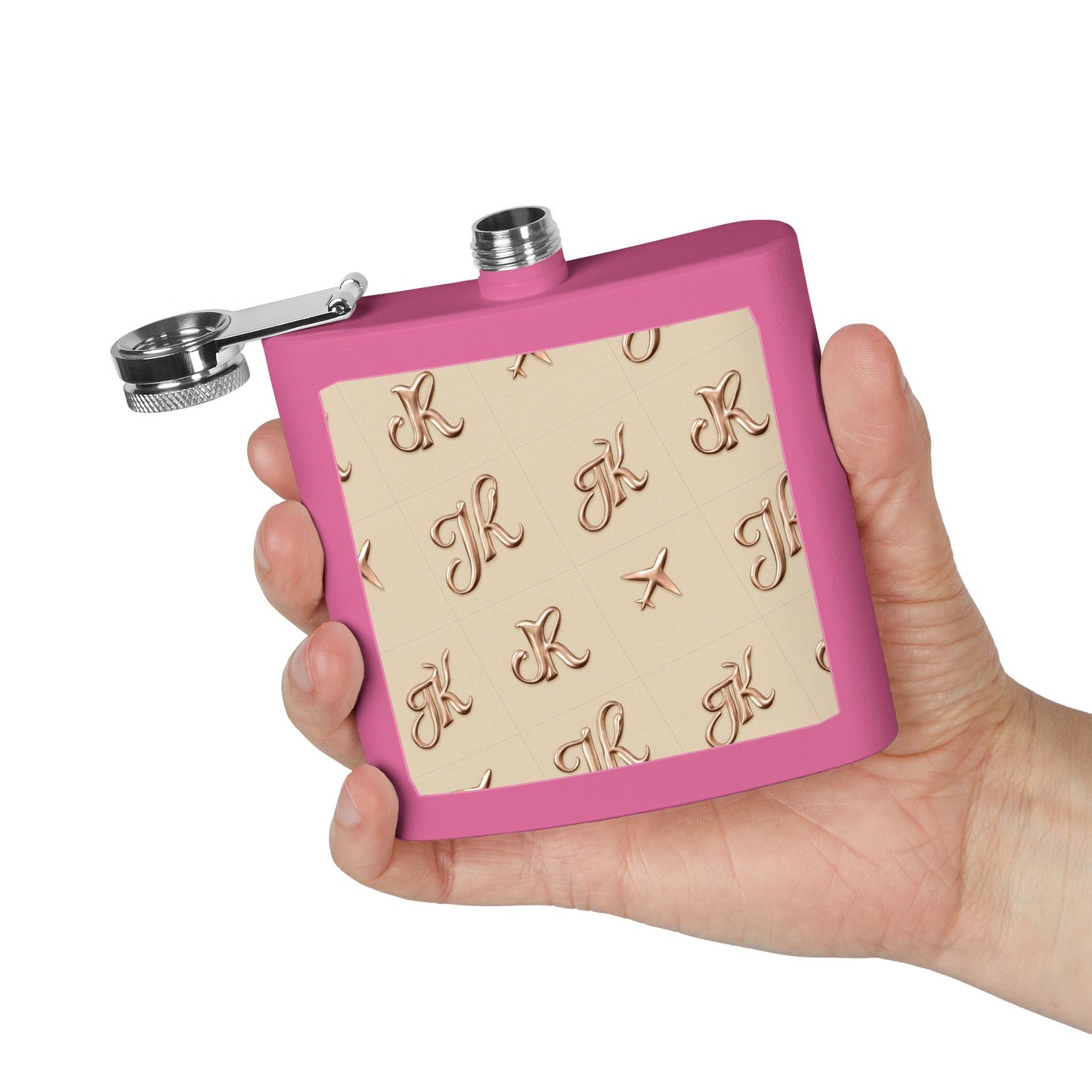 Stainless Steel Flask 6oz Luxe Pattern | JusKay Design