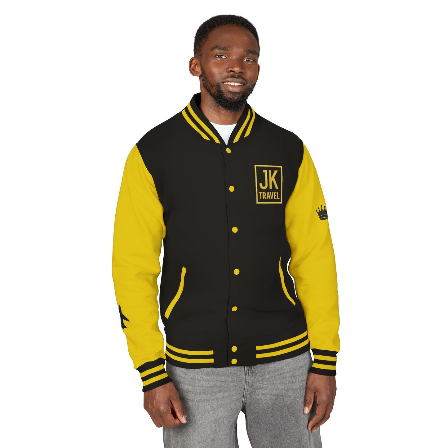 Jetsetter | Gold Edition | Heavyweight Letterman Jacket - JusKay Design