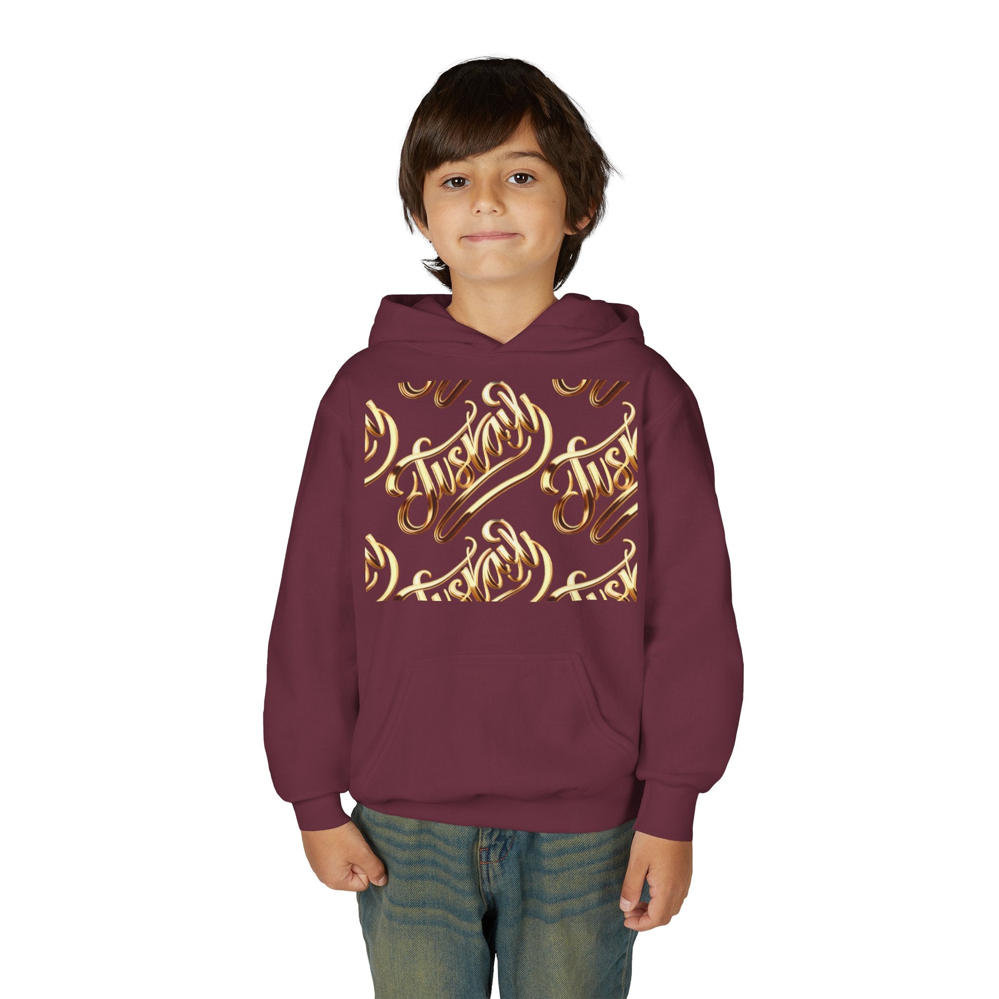Youth Hooded Sweatshirt with Juskay Design