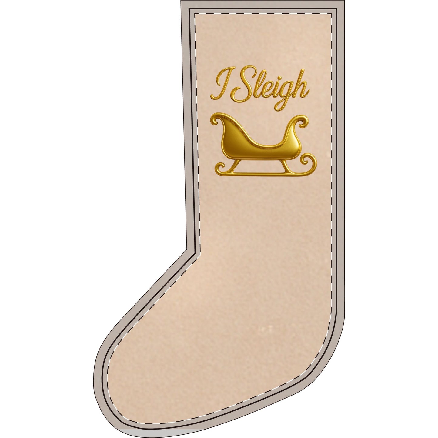 JusKay Design | I Sleigh | Flannel Christmas Stockings