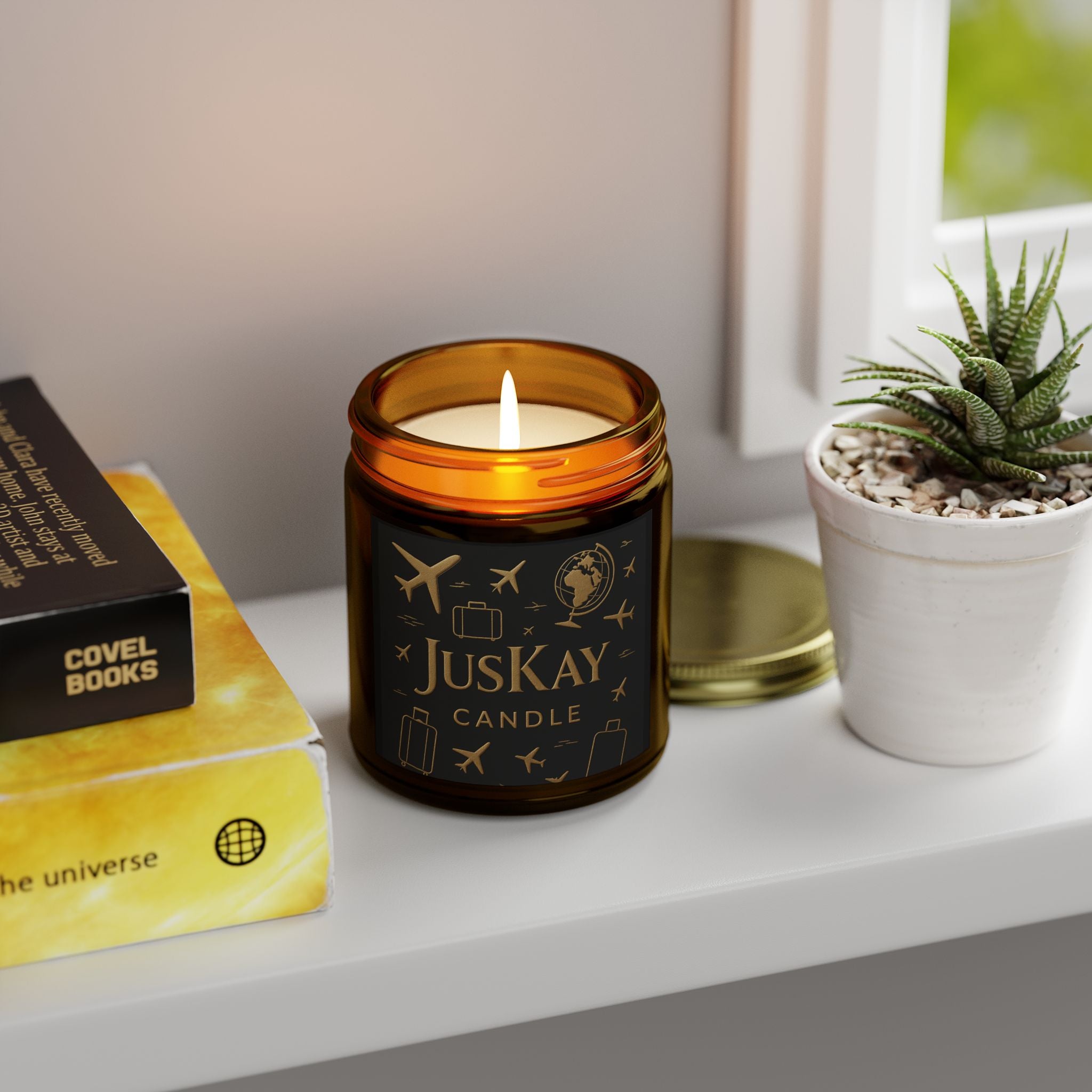 Travel Scented Candles, Coconut Apricot Wax