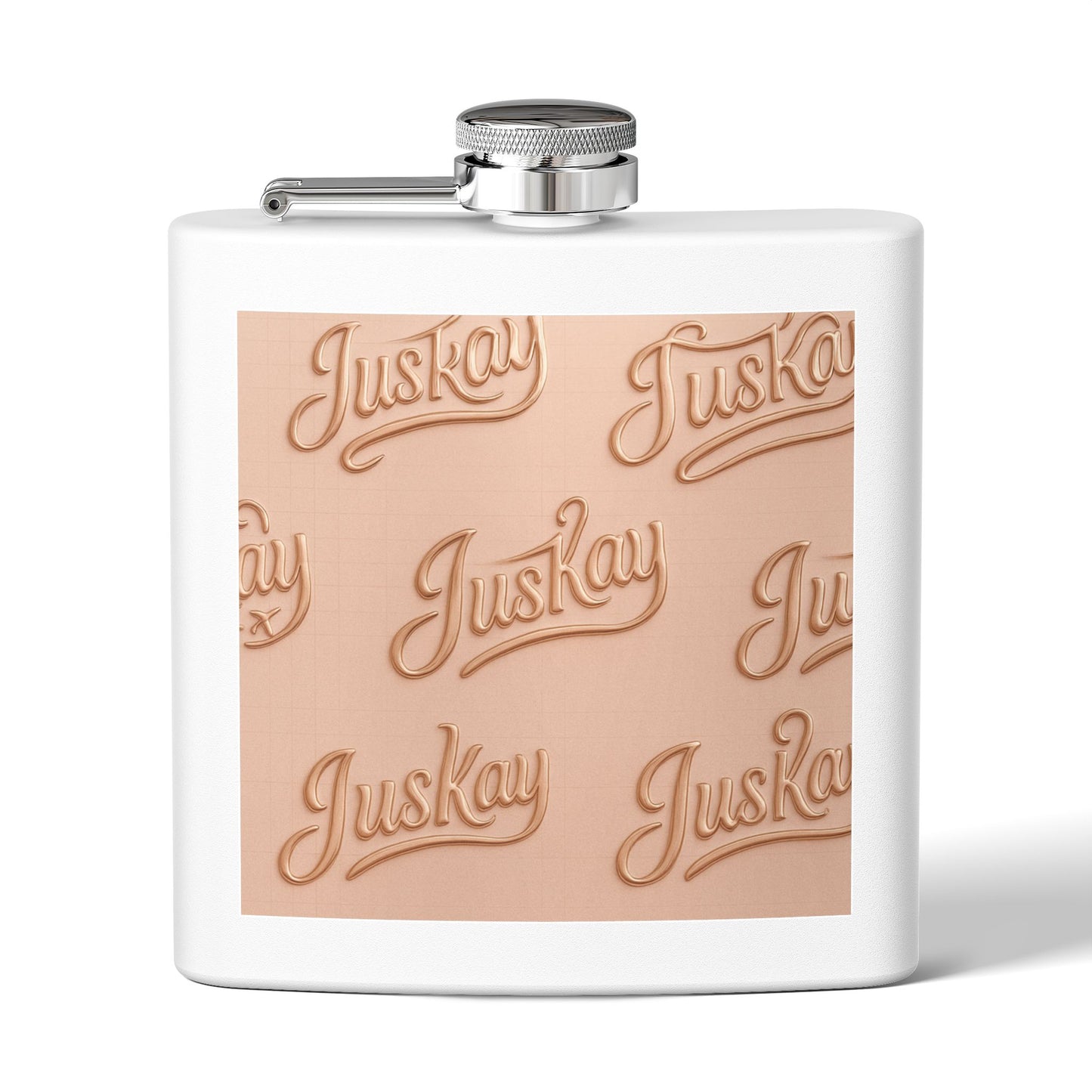Stainless Steel Flask 6oz Luxe Pattern | JusKay Design