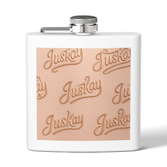 Stainless Steel Flask 6oz Luxe Pattern | JusKay Design