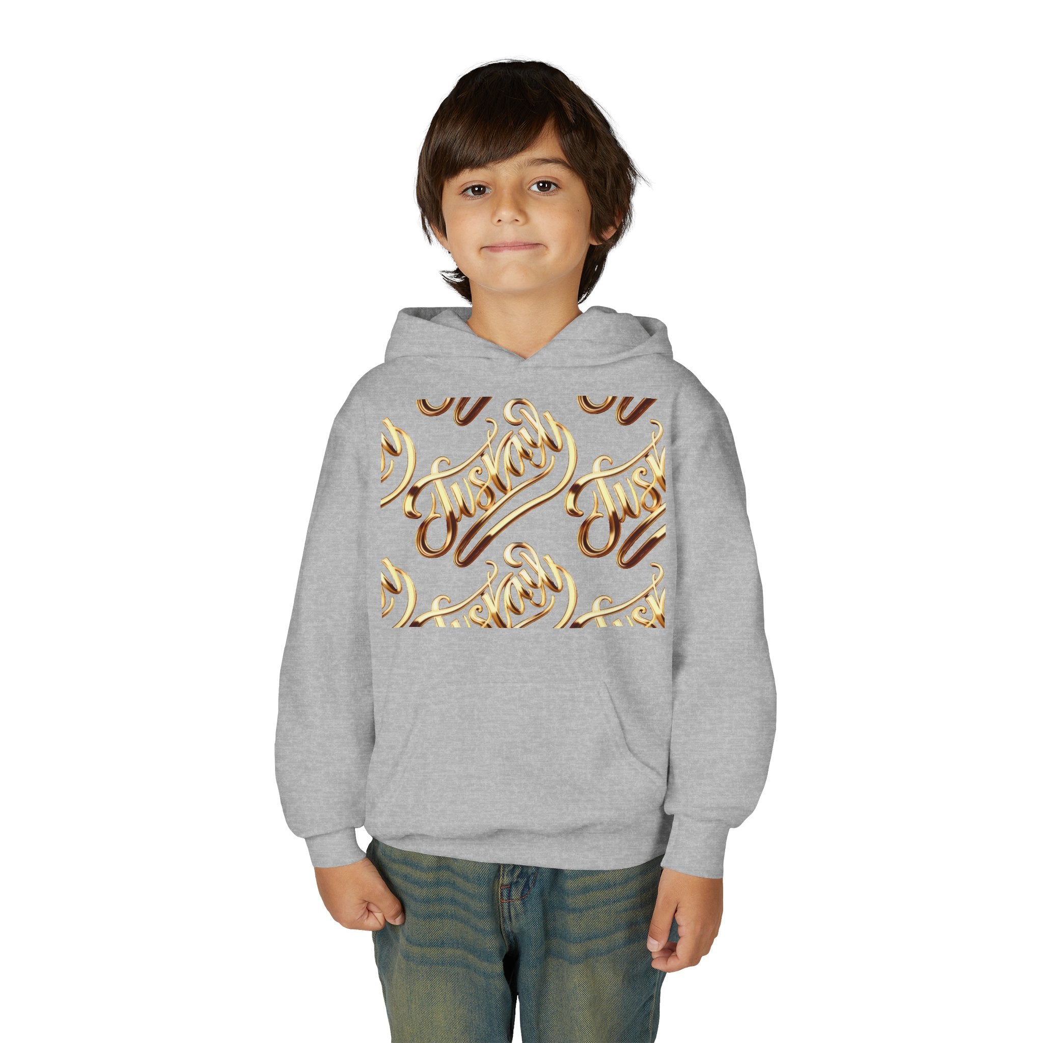 Youth Hooded Sweatshirt with Juskay Design