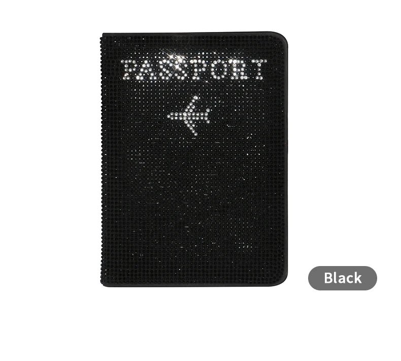 Bling Passport Holder Travel Card Case Diamond