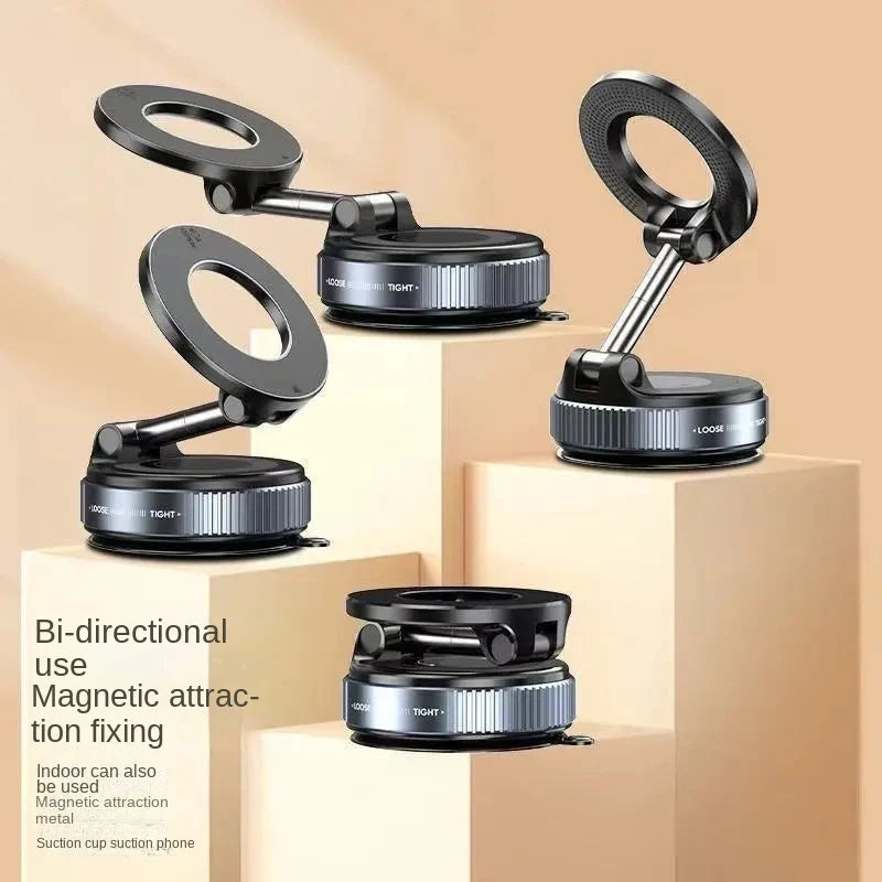New foldable vacuum magnetic phone holder