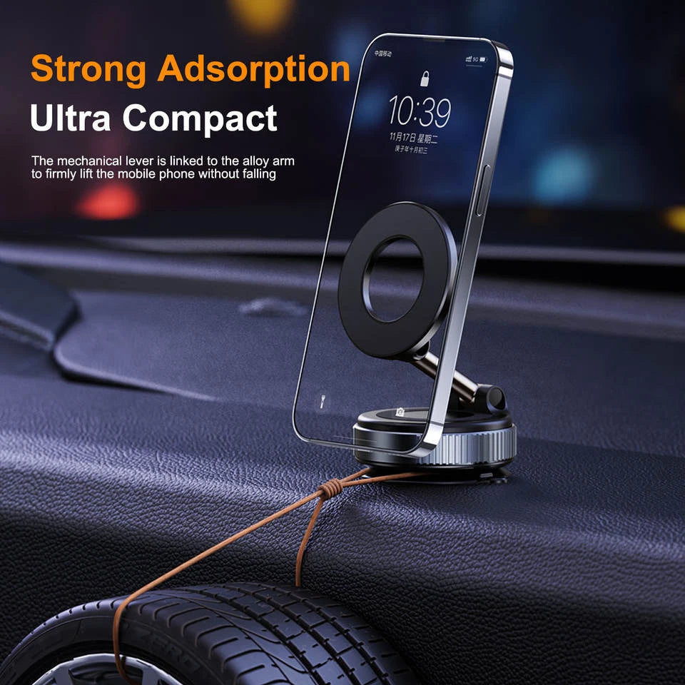 New foldable vacuum magnetic phone holder