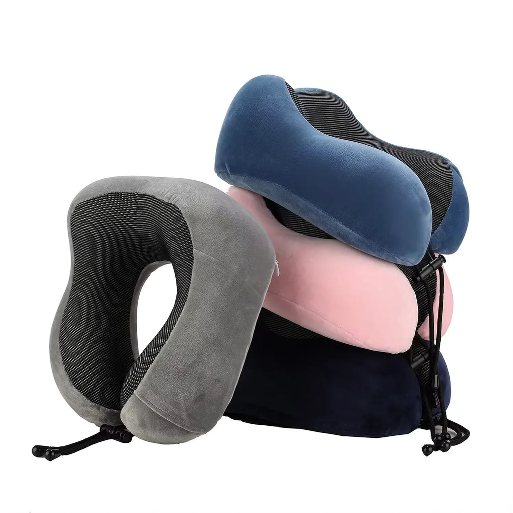 New Memory Foam Neck Pillow w/ Massage