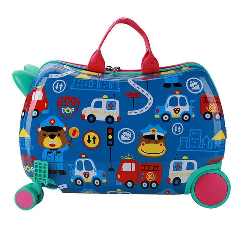 Kids Luggage Riding Travel Bag Suitcase
