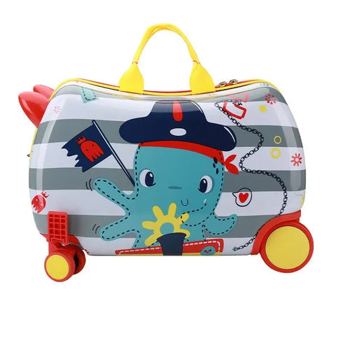 Kids Luggage Riding Travel Bag Suitcase