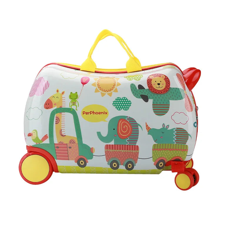 Kids Luggage Riding Travel Bag Suitcase