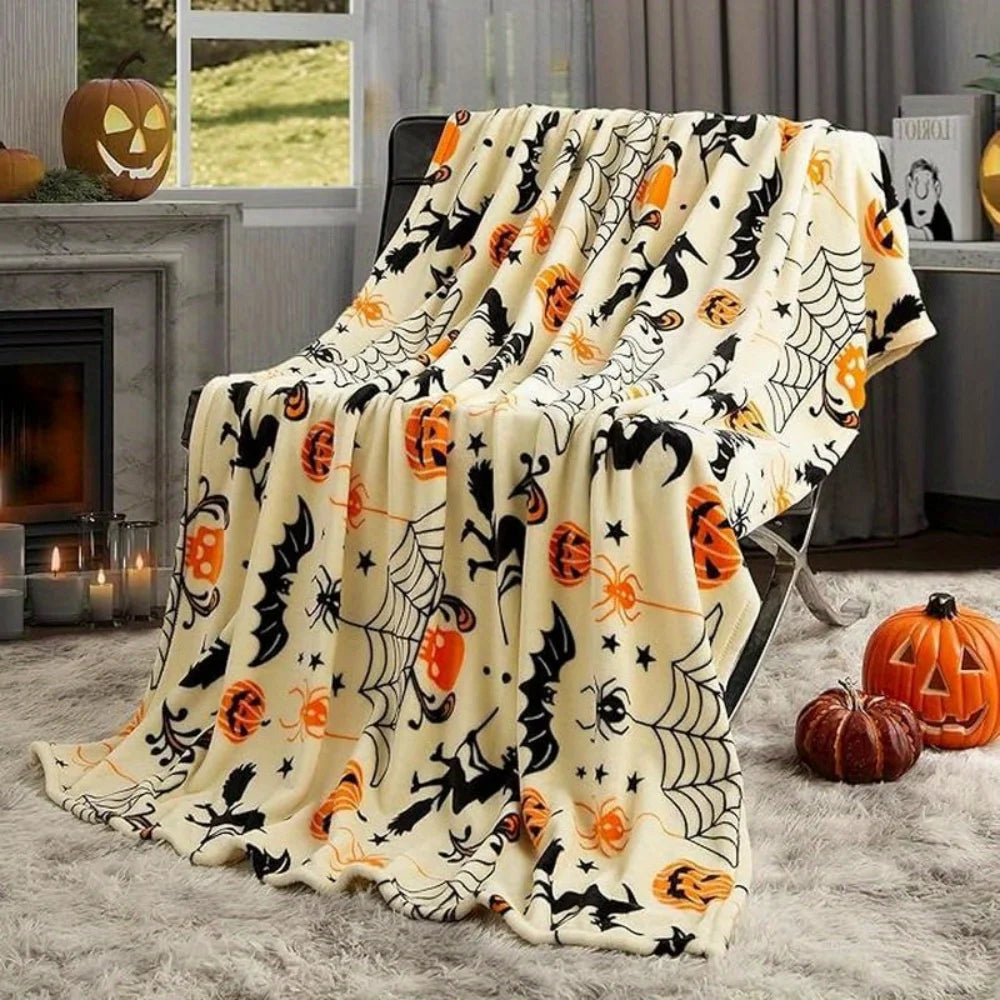 Super Soft Plush Halloween Throw Blanket