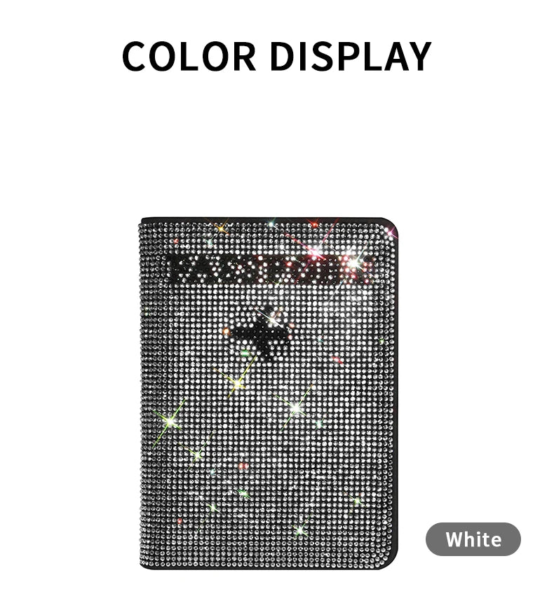 Bling Passport Holder Travel Card Case Diamond