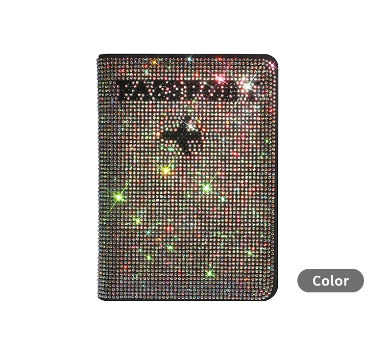 Bling Passport Holder Travel Card Case Diamond